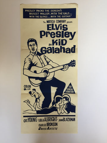 Vintage Cinema Daybill Film Poster - Kid Galahad starring Elvis Presley