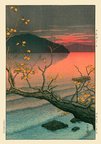 Nenokuchi Lake by Hasui Japanese Art Poster