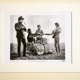 The Beatles on Salisbury Plain during the filming of Help, by Peter Brown, 1965