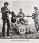 The Beatles on Salisbury Plain during the filming of Help, by Peter Brown, 1965