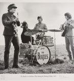 The Beatles on Salisbury Plain during the filming of Help, by Peter Brown, 1965
