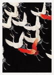 Black Cranes Kimono Poster