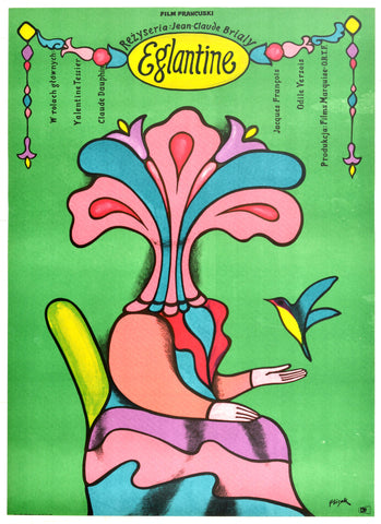 Vintage Polish Cinema Poster - Eglantine, 1972