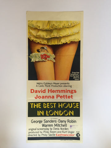 Vintage Cinema Daybill Film Poster - The Best House In London